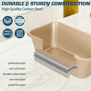 Juego de Moldes para Pastel Antiadherentes, Apilables, Reutilizables, Duraderos y Ecológicos, Juego de 6 Piezas de Metal para Hornear en Horno - Product Image 4