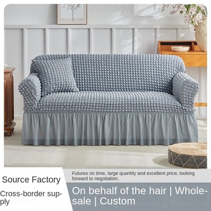 Funda de Sofá de Fibra Seersucker, Funda de Cojín de Sofá Todo Incluido, Elástica, Antideslizante - Product Image 3