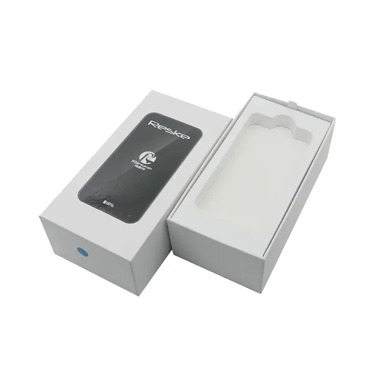 Caja de embalaje para teléfono móvil inteligente, caja electrónica de cartón blanca personalizada OEM, Universal, usada, con logotipo