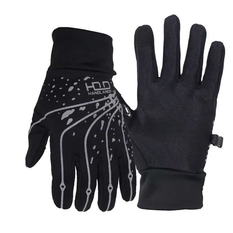 Warm Gloves Waterproof HANDLANDY Custom Windbreak Waterproof Winter Warm Fitness Gloves With Touch Screen Cycling Biking Climb Gloves