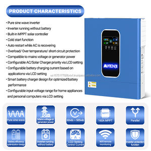 Inversor Solar Híbrido Anenji ANJ-11KW-48V-WIFI-P de 11KW, 48V, 220/230VAC, 120A, 50/60Hz, Controlador de Carga Solar, Stock en la UE - Product Image 4