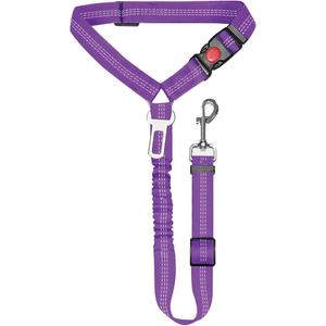 Cinturón DE SEGURIDAD DE COCHE ajustable para perros grandes, cintas de cuerda de seguridad de cuero duradero, luces a prueba de explosiones, suministros de equipo para caminar para perros - Product Image 1