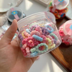 100 pezzi graziosi <span class=keywords><strong>capelli</strong></span> intrecciati piccoli legami <span class=keywords><strong>per</strong></span> bambini versatili colori caramella ragazze-Friendly pollice asciugamani stile dolce - Product Image 2