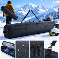 Sac de snowboard durable, rembourré, pour les voyages en avion, les stations de ski et le rangement extérieur