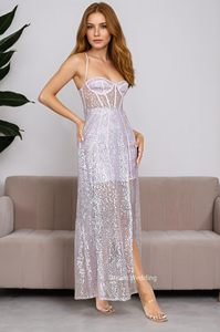 <span class=keywords><strong>Vestido</strong></span> de noche corto con tiras para fiesta de graduación-<span class=keywords><strong>Vestido</strong></span> de cóctel <span class=keywords><strong>ajustado</strong></span> bordado con lentejuelas abierto para ocasiones formales - Product Image 4