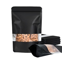Sachet Doypack Personnalisé Imprimé avec Fenêtre, Mat, avec Valve de Dégazage et Fermeture Zip Refermable pour Emballage Alimentaire et Café – Vente en Gros