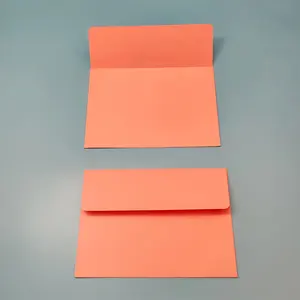 RTSスモールオーダーパーティーバースデーレッドピンク封筒ビジネスレターグリーティングウェディングカードペーパーポケット封筒カスタムロゴ付き