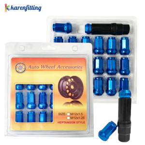 Écrous de sécurité <span class=keywords><strong>antivol</strong></span> à tête conique surélevée pour jantes de course et de tuning, compatibles avec toutes les voitures - Product Image 4