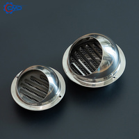 Grille d'aération ronde en acier inoxydable de qualité professionnelle, diffuseur de sortie d'air brossé, protection contre la pluie, les insectes et les rongeurs