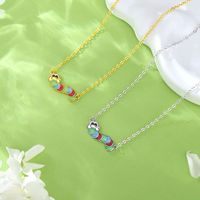 Collier pendentif serpent gourmand mignon en argent sterling 925, bijoux pour femmes, cadeau tendance pour mariage, vente en gros, plaqué rhodium