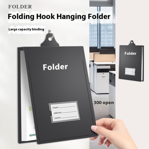 Versión Vertical A4 Carpeta colgante Tablero Clip Material PP Caja <span class=keywords><strong>de</strong></span> archivo para almacenamiento <span class=keywords><strong>de</strong></span> oficina Personal Registro financiero - Product Image 3