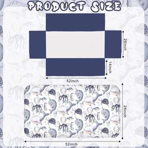 Baby Crib Bedding Set <b>Under</b> <b>the</b> Sea Ocean Nursery Nautical Crib Set Includes Ocean Quilt Fitted Sheet <b>Skirt</b> for Baby - Product Image 4