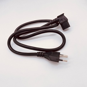1m <span class=keywords><strong>Suisse</strong></span> 3-pin Plug to Right Angle Iec C13 Power Cord HO5VV-F 3x0.75mm2 - Product Image 3