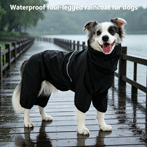 Impermeable para <span class=keywords><strong>Perros</strong></span> de Cuatro Patas, Chaqueta Reflectante para Mascotas, para <span class=keywords><strong>Perros</strong></span> Medianos y Grandes, Revestimiento Exterior Duradero Resistente al Agua - Product Image 1