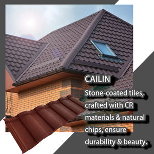 Tuile de toiture en acier revêtue de granulats de pierre, tuile romaine métallisée, tôle de toiture - Product Image 2