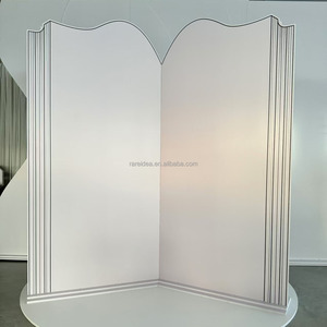 Tùy chỉnh chương thiết kế đám cưới sự kiện sân khấu nền trắng PVC vòm cuốn sách <span class=keywords><strong>Backdrop</strong></span> tường - Product Image 3