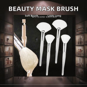 Outils de <span class=keywords><strong>maquillage</strong></span> pinceaux de masquage nettoyants pour le visage personnalisés <span class=keywords><strong>applicateur</strong></span> cosmétique moelleux avec poignée pour masque d'argile <span class=keywords><strong>mousse</strong></span> d'esthéticienne - Product Image 2