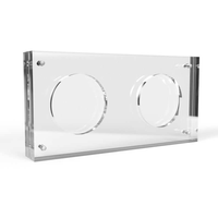 Boîte de présentation magnétique en acrylique transparente haute définition pour pièces de monnaie, badges, médailles, objets de collection, fabriquée en Chine