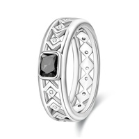 Bague pour homme en argent sterling S925 incrustée de zircon, bijoux fins de haute qualité, cadeau pour lui, bague tendance pour homme, support du dropshipping