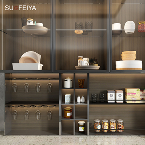 Sofeyia completo di lusso moderno laccato opaco Design della cucina include rubinetto lavello cassetto cerniera scorrevole - Product Image 4