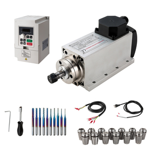 Zhong Hua Jiang 110V/220V Square ER16 1.5KW Air Cooled CNC Spindle Motor With VFD Kit for CNC Router <b>Engraving</b> <b>Machine</b> - Product Image 1