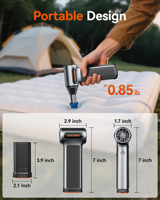 Souffleur d'air électrique sans fil WOLFBOX MF200 avec batterie amovible, super puissant, rechargeable, moteur sans balais, 3 vitesses réglables