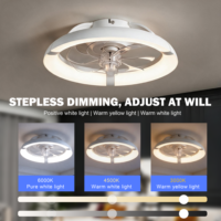 Kipas Angin Plafon 20 Inch untuk Kamar Tidur dan Ruang Tamu dengan Lampu, 7 Baling-Baling, Dapat Diredupkan, LED 30W, Kontrol Remote & Aplikasi, Kontrol Dinding, OEM ODM Custom