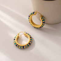 Pendientes Vintage Hechos a Mano con Cuentas de Piedra Natural, Adornos para las Orejas Elegantes y Exquisitos de Alta Gama