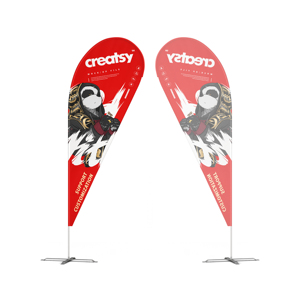 Factory Wholesale High Quality Teardrop <b>Flags</b> Digital Printed Single or Double Sided for Advertising - Product Image 1