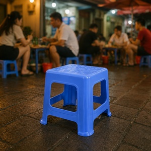 Multi Color Eco-Friendly Plastic <b>Low</b> <b>Stool</b> Stackable PP Ottoman Lightweight Portable Seating Bedroom School Cafe Shop Restaurant - Product Image 3