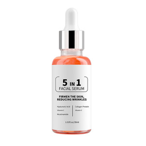 Suero Facial 5 en 1 30ml Antienvejecimiento Reafirmante de la Piel Reductor de Arrugas Ácido Hialurónico Colágeno Proteína Vitamina C E Nicotinamida - Product Image 5