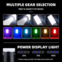 Lampe LED rechargeable pour camping, batterie externe, lampe de poche suspendue pour randonnée tente lumière d'urgence pêche voiture utilisation activité de plein air