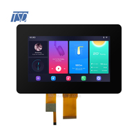 7 ''7 pulgadas Air Tape Bonding 1024x600 Resolución IPS LVDS USB I2C Interfaz LCD Pantalla táctil