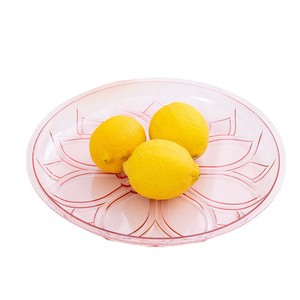 Assiette de service ronde en plastique avec motif végétal, qualité alimentaire, design minimaliste pour les collations de fête, les fruits, les bonbons, le rangement - Product Image 5
