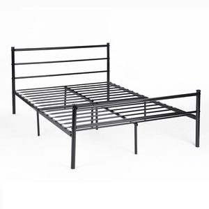 3ft,4ft6 Single,Double Metal Bed Frame in Black Additional Support <strong>Bedframe</strong> - Product Image 3