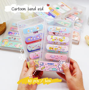 أنواع مختلفة من القماش الطبي الملون مخصص مطبوع صغير دائري لطيف مقاوم للماء أسود للأطفال - Product Image 2