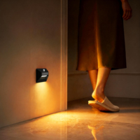 Lampe murale LED rechargeable Everstar de style nordique moderne avec capteur, en plastique, pour salon, couloir, escalier
