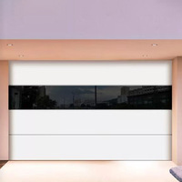 Puerta de Garaje Seccional de Aluminio Blanco con Paneles Elevados, Aislada, Plegable, Antirrobo, con Acabado para Entrada Exterior de Viviendas