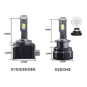 ชุด D ไฟหน้ารถยนต์ LED D1S หลอดไฟซ่อน D2S <span class=keywords><strong>D4S</strong></span> D3S D5S D8S เทอร์โบไฟ30000LM 6000K โคมไฟอัตโนมัติ CANbus ไม่มีข้อผิดพลาดปลั๊ก & เล่น - Product Image 1