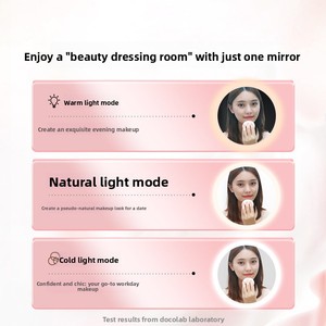 Espejo de Maquillaje Inteligente LED Iluminado <span class=keywords><strong>DOCO</strong></span> LAB HD con Rotación de 360° y Control Táctil, Material ABS, Modelo M003 - Product Image 2