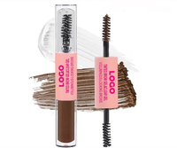 Gel fixateur de sourcils transparent 2-en-1 OEM, végétalien, à base de plantes, résistant à l'eau, à la transpiration et aux bavures, teinture longue durée pour sourcils, marque privée