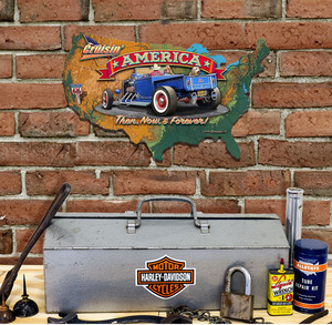 Targa in Metallo Vintage Route 66 Main Street USA, Insegna in Latta per Bar, Club, Man Cave, Decorazione Murale, Poster Metallico <span class=keywords><strong>Mappa</strong></span> della Cina - Product Image 2