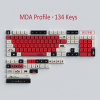Multi-color Keycaps Mechanical Keyboard for MX Switches Kuromi Theme XDA Profile Dye Sub PBT Double Shot 131 Keys Factory OEM
