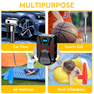 Sản phẩm mới có dây xe máy bơm không khí máy nén kỹ thuật số lốp Inflator Tự động dừng 12V DC di động lốp inflators xe đạp xe máy - Product Image 5