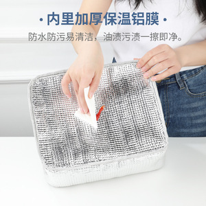 Oxford Cloth Thickened Tote Lunch Bag Portable Keep Food Fresh Cold Ice Pack Lunch Box For Office Workers Travel - Product Image 3