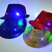 Chengfei Custom Hip-hop Club Party Festival cappelli con luci a Led rosa luce cappello da Cowboy