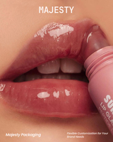 Tube de gloss à lèvres vide haut de gamme, tube cosmétique souple en PE, emballage OEM personnalisé