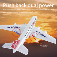 2.4G télécommande avion jouet ensemble EPP RC avion jouet A380 avion modèle jouet avec lumière