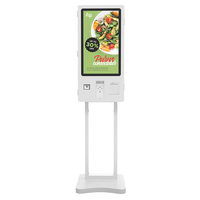 Kiosque de commande alimentaire en libre-service avec écran tactile, imprimante 80 mm, lecteur de cartes, Wi-Fi 6, Bluetooth, 24-32 pouces