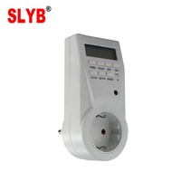 Enchufe Inteligente SLYB con Enchufe Europeo, Temporizador Eléctrico Digital Programable Automático de 16A, 24 Horas, SET04A-GR, 220V